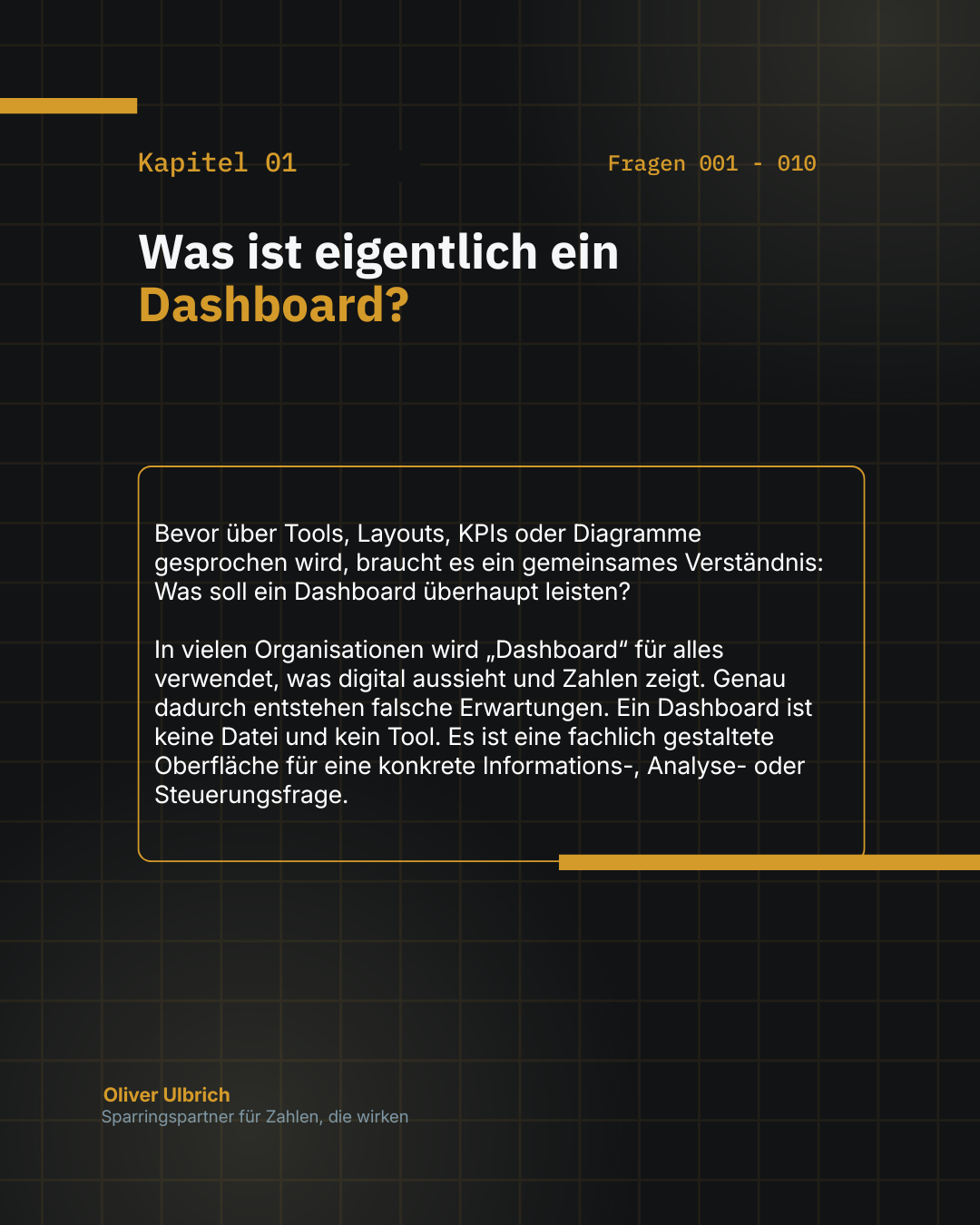 Jedes Kapitel startet mit dem Warum, bevor die Fragen kommen.
